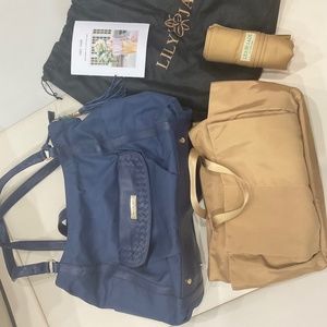 lily jade cailin navy and gold bag 2.0